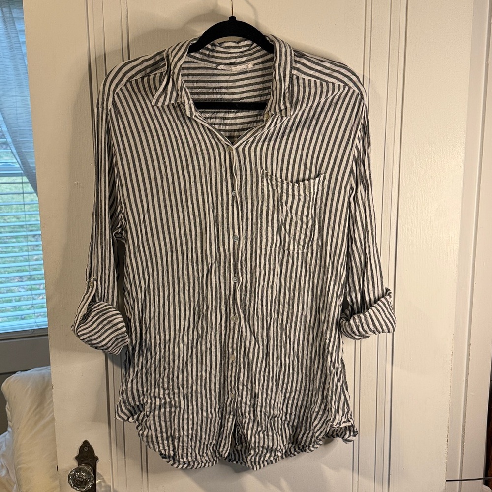 Classic Striped Button Down Shirt